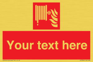 Custom Fire hose reel Sign